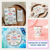 Airplane Boy 1st Birthday | Fun Sky Theme Party Einladung