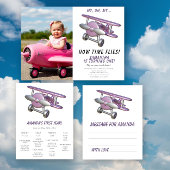 Airplane First Birthday Milestone Birthday Poster