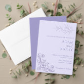 Minimalistisches Florales Lavendel-Hochzeitsprogra Programm (Personalisieren Sie die Kollektion dieses unabhängigen Creators. Test)