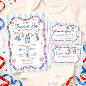 All American Boy Baby Shower Pappteller