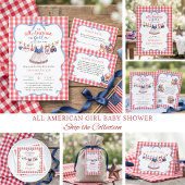 Rotes Gingham All American Rücksendeadresse