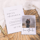 Couple's Chic Calligraphy Wedding Rücksendeadresse Permastempel