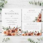 Boho Floral Wedding Zeremony Empfang Program (Personalisiere diese Kollektion eines unabhängigen Creators.)