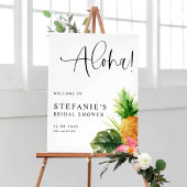 Aloha Pineapple Summer Bridal Shower Welcome Poster