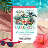 Aloha Luau Tropical Island Beach Sweet 16 Party Pappteller