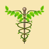Holistische Alternative Medical Caduceus Green Blä Tasse