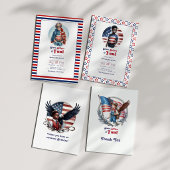 Alle amerikanischen US Flagge Geburtstagsparty Pappteller