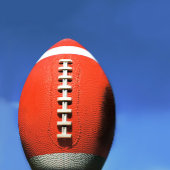 Teen Boy Blue Sky Orange Football Pappteller