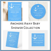 Anchors Away Baby Boy Nautical Blue Baby Dusche Einladung