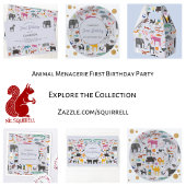 Fun Personalisiert Animal First 1. Geburtstag Part Banner