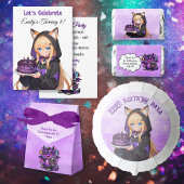 Cute Anime Girl's Birthday Party Serviette