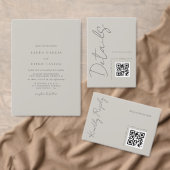 Moderne graue Hochzeitseinladung Einladungsbanderole (Personalisiere diese Kollektion eines unabhängigen Creators.)