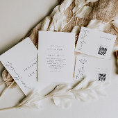 QR-Code für einfache White Wedding RSVP Karte
