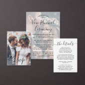 Vow Renewal Elegantes Foto Overlay Sequel Wedding Einladung (Personalisiere diese Kollektion eines unabhängigen Creators.)