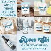 Retro Apres Ski Winter Mountain Birthday Party Einladung