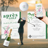 Aprés Golf Martini Coquette Schleifchen Junggesell Gepäckanhänger