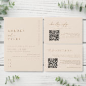 Moderne Beige Script Wedding Einladung (Personalisiere diese Kollektion eines unabhängigen Creators.)