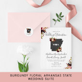 Arkansas Staat Zielort Rustikale Hochzeitmonogramm Serviette