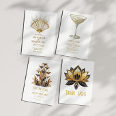 Schwarz und Gold Art Deco Muster Geschenkpapier