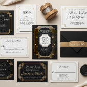 Art Deco Wedding Self-Inking Stamp | Elegant Gatsb Permastempel