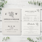 Art Deco Wedding Invitation Template Einladung (Personalisiere diese Kollektion eines unabhängigen Creators.)
