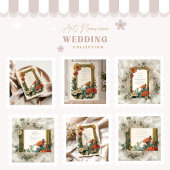 Art Nouveau Daisy Gerbera Blumenrahmen Wedding Save The Date