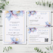 Artistic Pastel Botanical Florals Wedding Save The Date (Personalisiere diese Kollektion eines unabhängigen Creators.)