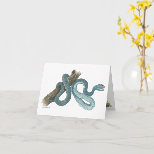 Collection Austrailian  snake Note Card Karte (Gelbe Blume)