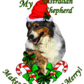 Australian Shepherd Christmas Schneeflocken Zinn-Ornament