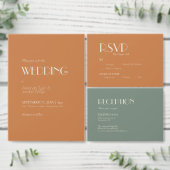 Autumn Boho Deko | Cream Wedding Menu Menükarte (Personalisiere diese Kollektion eines unabhängigen Creators.)