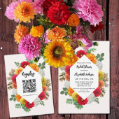 Herbstdahlia Floral Fall Brautparty Rechteckiger Pappuntersetzer