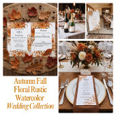 Herbstliche Blumen-Rustic-Watercolor-Hochzeit