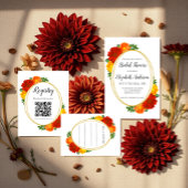 Herbst-Florals-Brautparty RSVP Karte