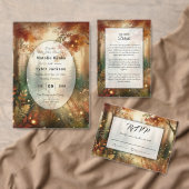 Herbstglühen bei der verzauberten Waldhochzeit Save The Date (Personalisiere diese Kollektion eines unabhängigen Creators.)