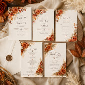 Herbst-Blumen Hochzeit - Save the Date Einladung
