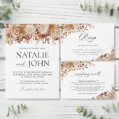 Herbstlaub Hochzeitsprogramm Handfächer (Personalisiere diese Kollektion eines unabhängigen Creators.)