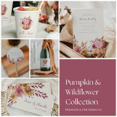 Herbstpumpen und Wildblumen Herbst Brautparty Serviette