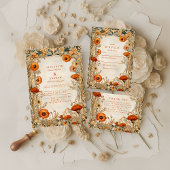 Autumn Wildflower Botanical Wedding Einladung