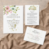 Blush & White & Gold Splash mit Offerte Hochzeit Pappteller (Personalisiere diese Kollektion eines unabhängigen Creators.)