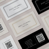 AVERY Chic Gold und Black Restaurant-Menü-QR-Code Sockelschild