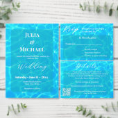 Azure Türkise Bleu Water Reflection Minimalismus Dankeskarte (Personalisiere diese Kollektion eines unabhängigen Creators.)