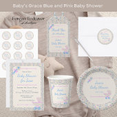 Kaskadieren von Blume Blau und Rosa Ripsband