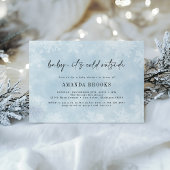 Einfache Blue Snowflakes Baby Shower Admin Card