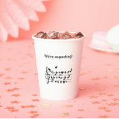 Liebesvögel, die eine Erweiterung der Familie erwa Pappbecher