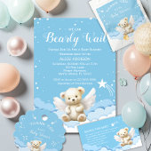 Angel Teddy Bear auf Clouds Baby Blue Pappteller