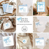 Blue Ribbon Baby Boy Dusche Dankeskarte