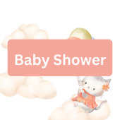 Babydusche Danke Whimsical Floating Kitten Geschenkschachtel