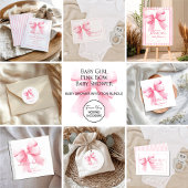 Pink Bow Baby Girl Dusche Serviette
