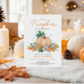 Niedlicher Floral Pumpkin Fall Danke Baby Dusche Runder Aufkleber