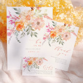 Frühlingsblumen Rosa Mädchen Baby Shower Dankeschö Geschenktütchen